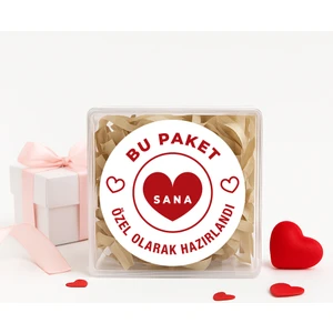 Repro Design Bu Paket Sana Özel Olarak Hazırlandı Baskılı 4 cm Yuvarlak Etiket No:18