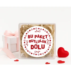 Repro Design Bu Paket Mutluluk Dolu Baskılı 4 cm Yuvarlak Etiket No:20