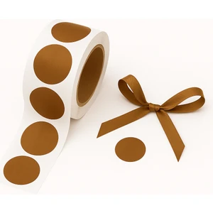 Repro Design Renkli 2 cm Kraft Yapışkanlı Nokta Etiket 25 Adet