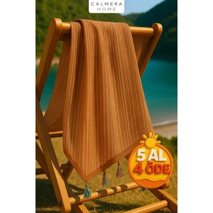Calmera Home Etnika Peştemal | Ince - Renkli Saçaklı | Plaj Pareo, Deniz, Havuz, Yoga, Pilates Havlusu - Turuncu