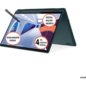 Yoga 6 AMD Ryzen 5 7530U 8GB 512GB SSD Freedos 13.3" WUXGA Taşınabilir Bilgisayar 83B2009NTX