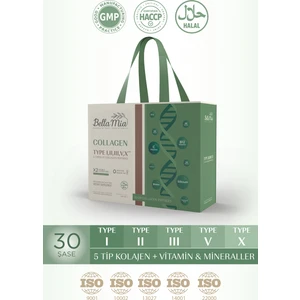 Bella Mia Collagen  Saf ve Doğal 5 Tip Kolajen Tip 1, Tip 2, Tip 3, Tip 5, Tip 10 ve Vitamin Içeren Diyet Takviyesi
