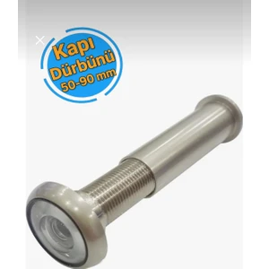 Ayarlanabilir Çelik Kapı Dürbünü Saten 50-90 mm