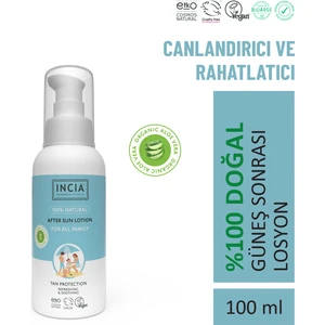 Incıa 100% Natural After Sun Losyon Güneş Sonrası Organik Aloe Vera Nemlendirici 100 ml