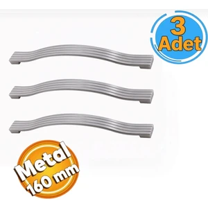 Çizgili Mobilya Mutfak Dolabı Çekmece Kulpu 160 mm (3 Adet)