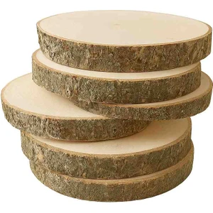 Yaho Oyuncağın Doğal Hali Yaho 1 Adet Yuvarlak Ahşap Kütük Dilimi Doğal Ahşap Malzeme ile Eğitici Oyuncak