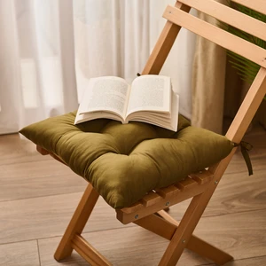 Soft Carre Sandalye Minderi - Haki - 40X40 cm
