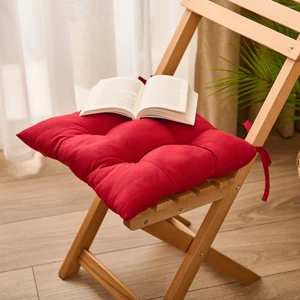 Soft Carre Sandalye Minderi - Kırmızı - 40X40 cm
