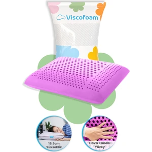 Air Terapi Hava Kanallı Ortopedik Yastık Visco Yastık Mor 60X40X16CM