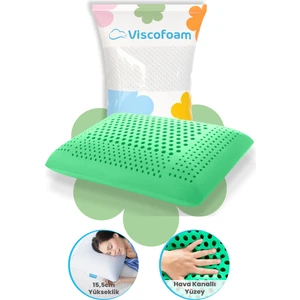Air Terapi Hava Kanallı Ortopedik Yastık Visco Yastık Yeşil 60 x 40 x 16 cm