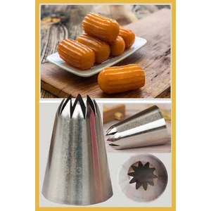 Paslanmaz Çelik Krema Sıkma Torbası Ucu (Şanti Torbası Ucu, Duy) 1 Adet + 4 Adet Şanti Torbası