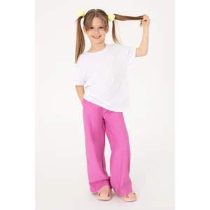 U.s. Polo Assn. Kız Çocuk Fuşya Pantolon (Kanvas-Chino) 50309120-VR023