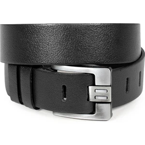 DeepSea Erkek Siyah Özel Yapım %100 Hakiki Manda Derisi Kot Kemeri 4,5 cm Kalın Dilli Orjinal Deri Kemer 1801312