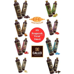 8’li Rengarenk Waffle ve Çikolata Sos Seti