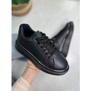 Günlük Kadın Spor Ayakkabı Bağcıklı Hafif Kalın Yüksek Taban Yürüyüş Sneaker 2135