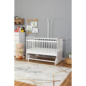 Ahşap Beşik Anne Yanı Beşik Beyaz 60X120 - Uyku Setsiz Tek Yataklı