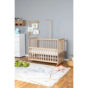 Doğal Bebek Ahşap Beşik Anne Yanı Beşik Organik 70X130 - Uyku Setsiz Tek Yataklı