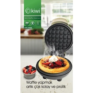 KSM-2400W Yapışmaz Plakalı Mini Waffle Makinesi