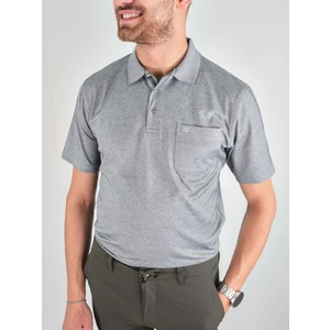 Erkek Yakalı Cepli Penye Antrasit Baba Tshirt