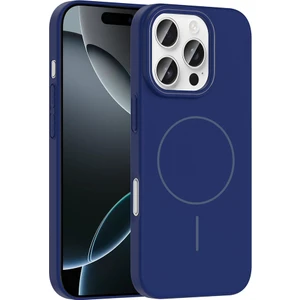 iPhone 16 Pro Uyumlu Kılıf M-Safe Şarj Özellikli Ruby Kapak Lacivert