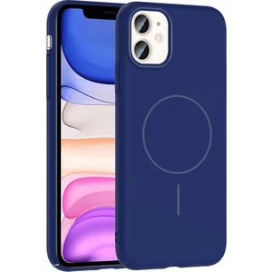 iPhone 11 Uyumlu Kılıf M-Safe Şarj Özellikli Ruby Kapak Lacivert