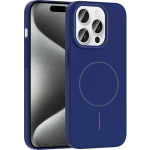 iPhone 15 Pro Uyumlu Kılıf M-Safe Şarj Özellikli Ruby Kapak Lacivert