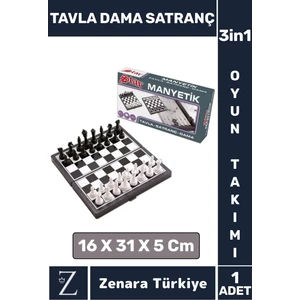 Seri  Aile Ev Arkadaş Kahve Cafe Koleksiyon Tavla Dama Satranç 3 In 1 Oyun Seti