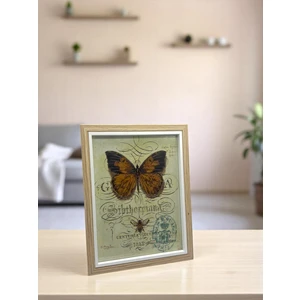 Ciho 15×20 cm Camlı Ahşap Dekoratif Kontrast Beyaz Detaylı Fotoğraf / Anı Çerçevesi