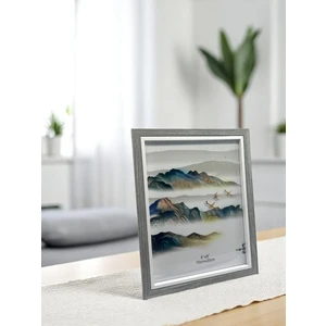 Ciho 15×20 cm Camlı Ahşap Dekoratif Kontrast Beyaz Detaylı Fotoğraf / Anı Çerçevesi