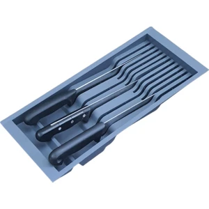 Mutfak Çekmece Içi Bıçaklık 48 Cm X 22 Cm (enden 3 cm Boydan4,5 cm Kesilebilir) - Antresit gri
