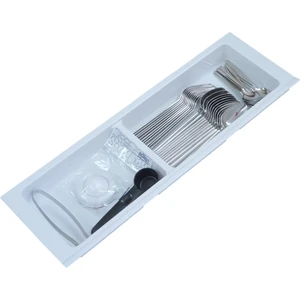 Mutfak Çekmece Içi Iki Bölmeli Kaşıklık 16cm X 48cm Beyaz