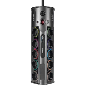 S-link SP10AF 1.8M 1860 Joule 1.5mm 1 Usb 1 TypeC 2.1A/5V 16A 250V 3680W 10'lu Akım Korumalı Priz