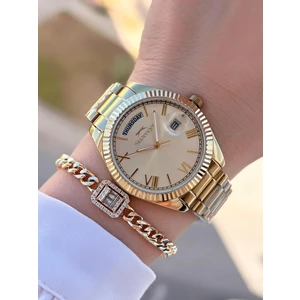 Çelik Kordon 30 mt Suya Dayanıklı Bileklik Hediyeli Kadın Kol Saati BSL.09.2338.4.09