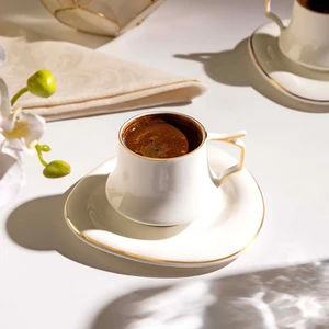 Angela 6 Kişilik 12 Parça Porselen Kahve Fincan Takımı