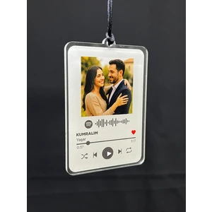 🎵 Kişiye Özel Spotify Şarkılı Dikiz Aynası Süsü – Fotoğraf & Müzik Senin Seçimin!