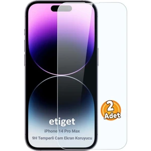 iPhone 14 Pro Max Temperli 9H Cam Ekran Koruyucu (2 ADET)