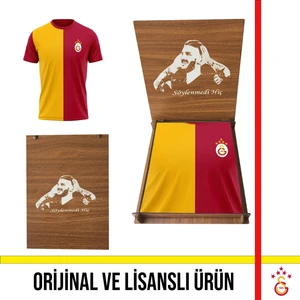 Lisanslı 5 Yıldızlı Sarı Kırmızı Özel Yetişkin T-Shirt Icardi Ahşap Kutulu
