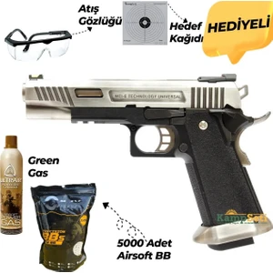 Hi-Capa T-Rex Force 5.1 Sv Full Metal Airsoft Tabanca Gümüş
