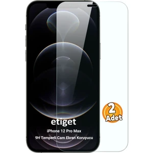 iPhone 12 Pro Max Temperli 9H Cam Ekran Koruyucu (2 ADET)
