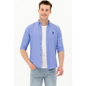 U.S. Polo Assn. Erkek Mavi Gömlek Basic 50262932-VR212