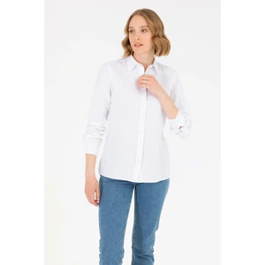 U.S. Polo Assn. Kadın Beyaz Gömlek Basic 50262888-VR013