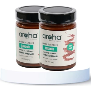 İkili Avantaj Paket Kakaolu & Hurmalı Fındık Kreması %80 Fındık - Şeker İlavesiz - 320 gr x 2 Adet