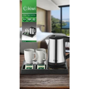 Kkt-33 Paslanmaz Çelik Karşılama Tepsili Otel Tipi Kettle