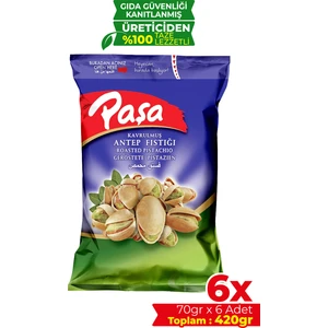 Paşa Kuruyemiş Kavrulmuş Antep Fıstığı 70 gr X 6 Adet (420 gr)