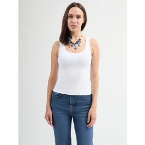 Cuello 82004 Dar Kesim Beyaz Kadın U Yaka Basic Atlet