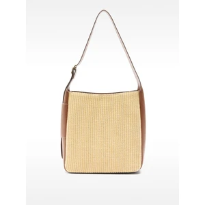 Hasır Efektli Omuz Çantası