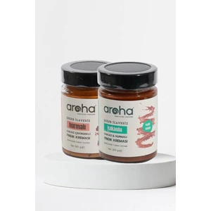 İkili Lezzet Kakao & Hurmalı Fındık Kreması & Kakao Çekirdekli Hurmalı Fındık Kreması - Şeker İlavesiz 320 g X 2 Adet