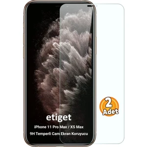 iPhone 11 Pro Max / XS Max Temperli 9H Cam Ekran Koruyucu (2 ADET)