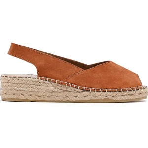 Kadın Turuncu Süet Espadril Sandalet 25SFD206710