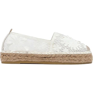 Kadın Krem Desenli Espadril 25SFD20726F